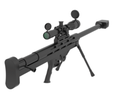 Firearm with scope isolated on background. 3d rendering - illustration png