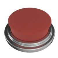 3d render red push button. for selected illustrative photos png