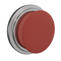 3d render red push button. for selected illustrative photos png