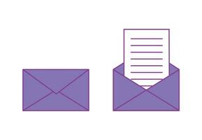 Mail icons y2k style. Old computer aesthetic vector