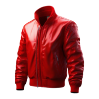 AI generated red jacket floating isolated png