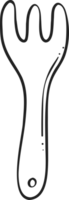 Fork Cooking outline doodle png