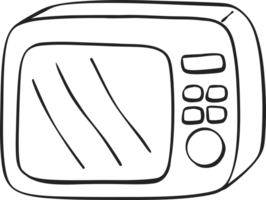 Microwave Cooking outline doodle png