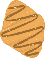 chocolate croissant padaria ilustração png