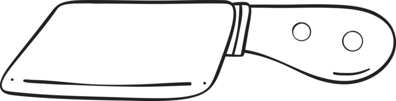 Kitchen Cleaver knife Cooking outline doodle png