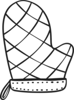 Oven mitt Cooking outline doodle png