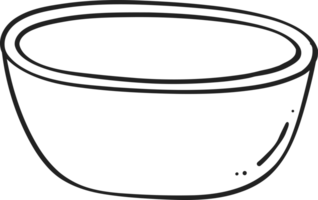 Mixing bowl Cooking outline doodle png