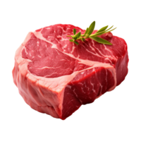 ai gegenereerd vers rauw rundvlees steak geïsoleerd Aan een transparant achtergrond, PNG