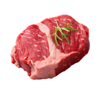ai gegenereerd vers rauw rundvlees steak geïsoleerd Aan een transparant achtergrond, PNG