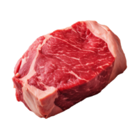 ai généré Frais brut du boeuf steak isolé sur une transparent arrière-plan, png