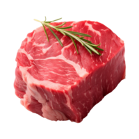 ai généré Frais brut du boeuf steak isolé sur une transparent arrière-plan, png