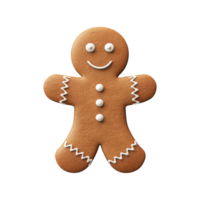 AI generated gingerbread men cookie isolated on transparent background, PNG