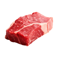 ai generado Fresco crudo carne de vaca filete aislado en un transparente fondo, png