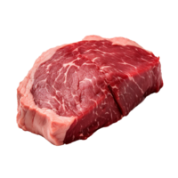 ai gerado fresco cru carne bife isolado em uma transparente fundo, png