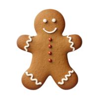 AI generated gingerbread men cookie isolated on transparent background, PNG