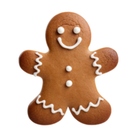 AI generated gingerbread men cookie isolated on transparent background, PNG