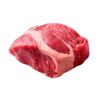 ai genererad färsk rå nötkött biff isolerat på en transparent bakgrund, png
