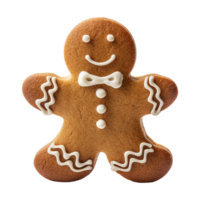 AI generated gingerbread men cookie isolated on transparent background, PNG