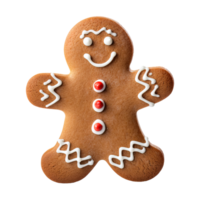 AI generated gingerbread men cookie isolated on transparent background, PNG