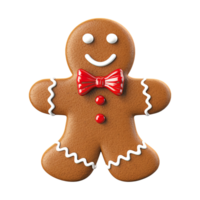 AI generated gingerbread men cookie isolated on transparent background, PNG