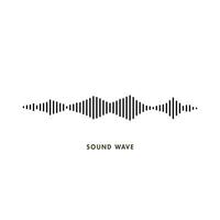 sonido ola línea vector