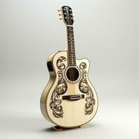 AI generated 3d model of guitar photo