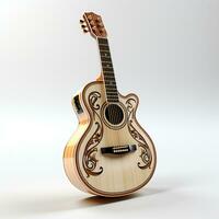 AI generated 3d model of guitar photo