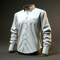 AI generated 3D model of men's shirt photo