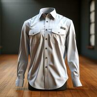 AI generated 3D model of men's shirt photo