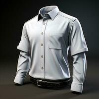 AI generated 3D model of men's shirt photo