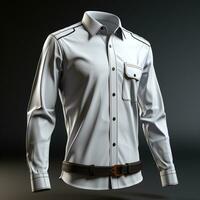 AI generated 3D model of men's shirt photo