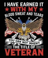 Veteran T Shirt Design Template vector