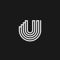 abstract letter U logo modern template vector
