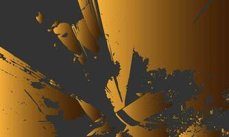 a black and gold background with a large splatter vector