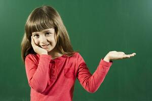 Little girl gesturing photo