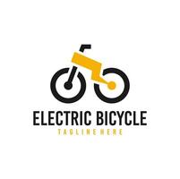 eléctrico bicicleta logo concepto icono vector. sencillo diseño moderno eléctrico bicicleta tecnologia vector. vector