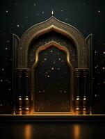 AI generated Eid mubarak traditional islamic festival religious background photo