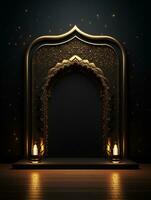 AI generated Eid mubarak traditional islamic festival religious background photo