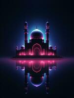 AI generated Eid mubarak traditional islamic festival religious background photo