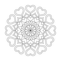 Pulsating Patterns Children mandala coloring book interior page vector