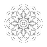 Celestial Circles mandala coloring book page for kdp book interior vector