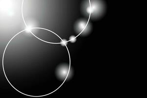 vector light circles effect black background