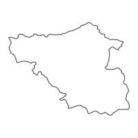 Samtskhe Javakheti region map, administrative division of Georgia. Vector illustration.