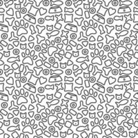 doodle pet food seamless pattern. vector doodle of pet food seamless pattern background. packaging pattern of pets food. kitten food pattern background.