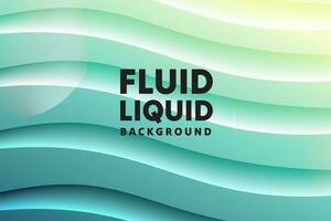 Colorful fluid 3D shapes. Abstract liquid gradient background, Wavy Background in tosca colour Design. Fluid Shapes, Gradient design element for backgrounds, banners, wallpapers, posters and covers. vector