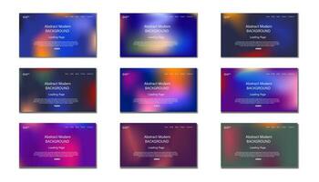 Set of Sign Up and Sign In forms. Colorful gradient. gradient uiux loading page, Registration and login forms page. Professional web design, gradient background vector