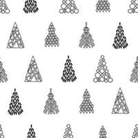 Winter seamless pattern with abstract Christmas trees vector