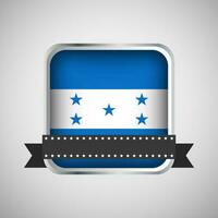 Vector Round Banner With Honduras Flag