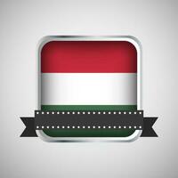 vector redondo bandera con Hungría bandera