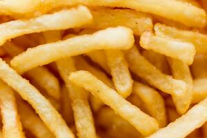 close up view of french fries photo